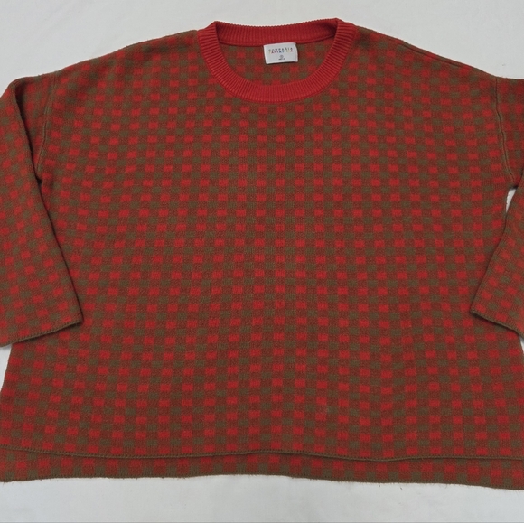 Compania Fantastica Boxy Oversized Plaid Check Sweater S - Picture 2 of 13